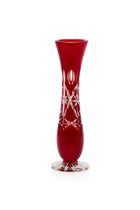 ELSA CRYSTAL Bohemia Lunaria Küçük Vazo Kırmızı