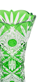 ELSA CRYSTAL Bohemia Maravelle Açık Ağız Büyük Vazo Yeşil