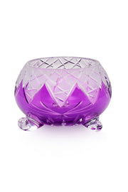 ELSA CRYSTAL Bohemia Lunaria Ayaklı Kase Eflatun
