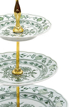 CESKY PORCELAN DUBİ 1860 Cibulak 3 Katlı Sunum Tabağı Yeşil