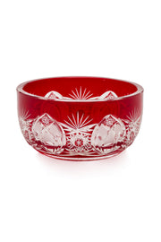 ELSA CRYSTAL Bohemia Lunaria Small Plate Red