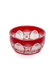 ELSA CRYSTAL Bohemia Lunaria Small Plate Red