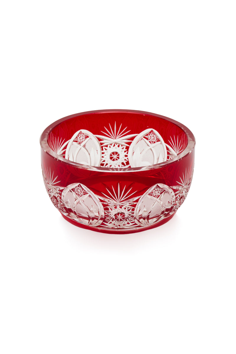 ELSA CRYSTAL Bohemia Lunaria Küçük Tabak Kırmızı