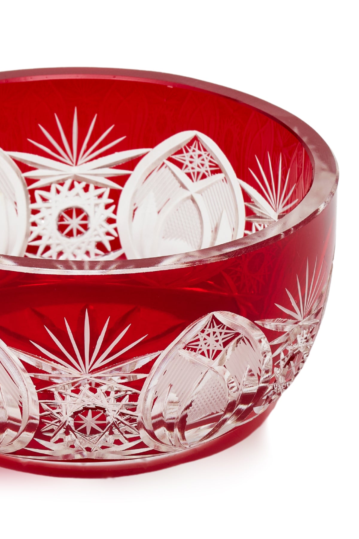 ELSA CRYSTAL Bohemia Lunaria Small Plate Red