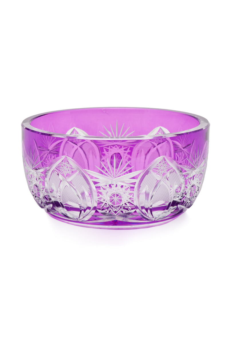 ELSA CRYSTAL Bohemia Lunaria Küçük Tabak  Eflatun