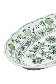 CESKY PORCELAN DUBİ 1860 Cibulak Oval Sunum Tabağı Yeşil