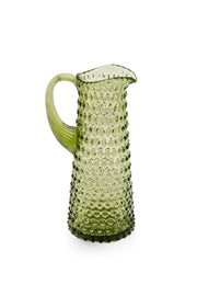 ELSA CRYSTAL Bohemia Lunaria Pitcher Green