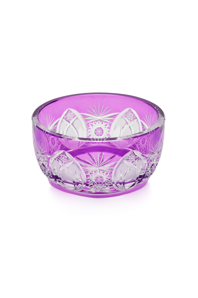 ELSA CRYSTAL Bohemia Lunaria Küçük Tabak  Eflatun