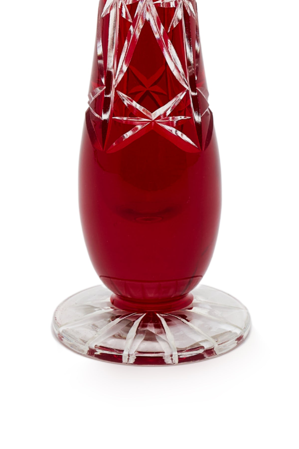 ELSA CRYSTAL Bohemia Lunaria Küçük Vazo Kırmızı