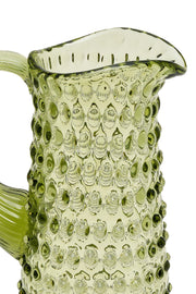 ELSA CRYSTAL Bohemia Lunaria Pitcher Green