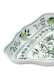 CESKY PORCELAN DUBİ 1860 Cibulak Üçgen Tabak Yeşil