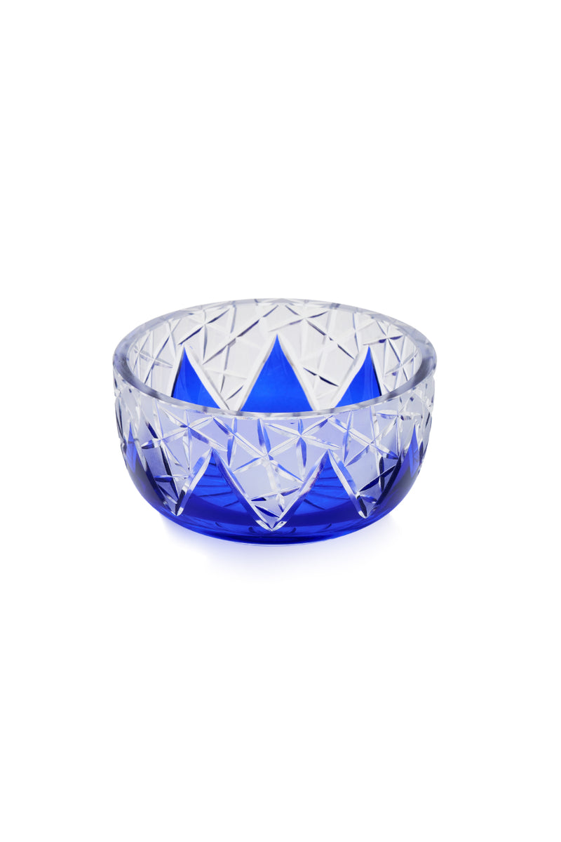 ELSA CRYSTAL Bohemia Lunaria Küçük Tabak Mavi