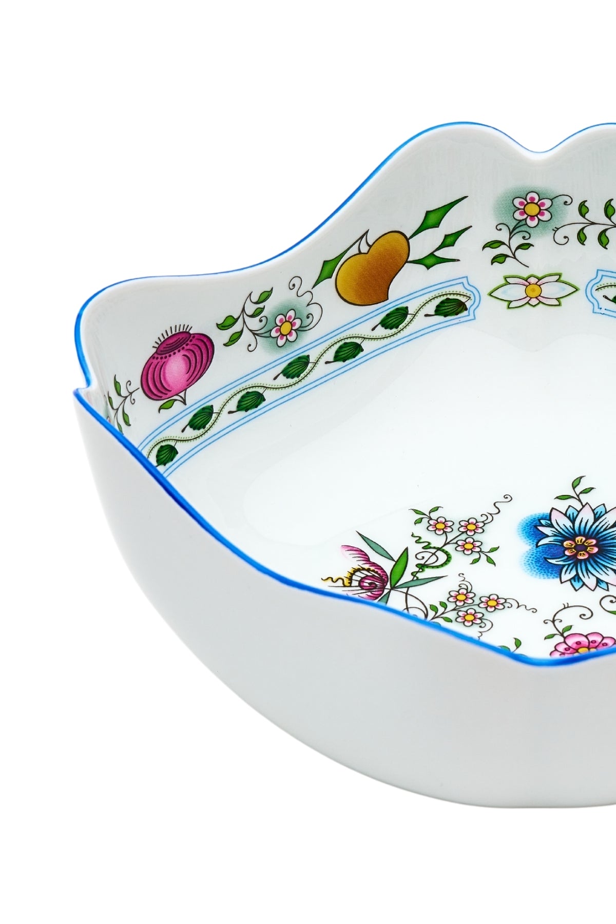 CESKY PORCELAN DUBİ 1860 Cibulak Derin Salata Kasesi Renkli