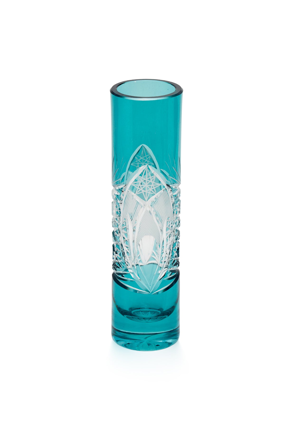 ELSA CRYSTAL Bohemia Lunaria Small Vase Azur