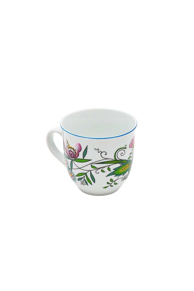 CESKY PORCELAN DUBİ 1860 Cibulak Büyük Kupa Renkli
