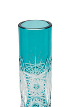 ELSA CRYSTAL Bohemia Lunaria Small Vase Azur