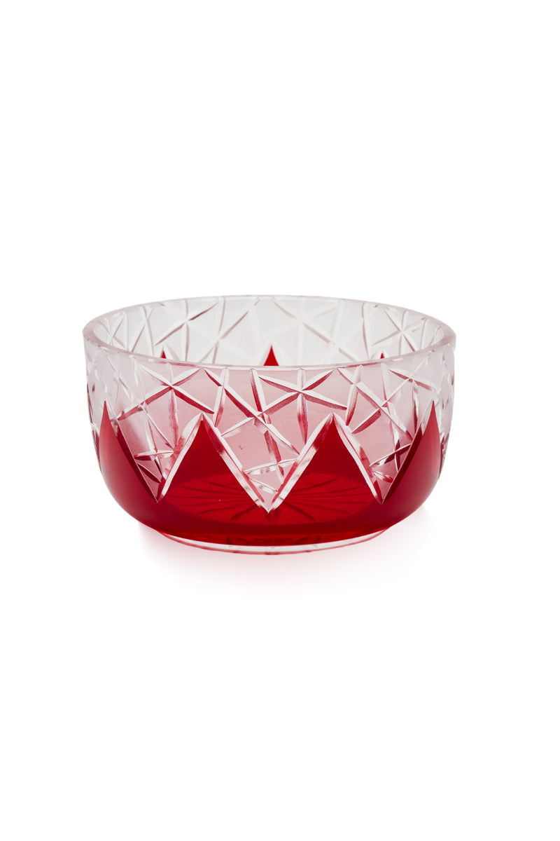 ELSA CRYSTAL Bohemia Lunaria Küçük Tabak Kırmızı