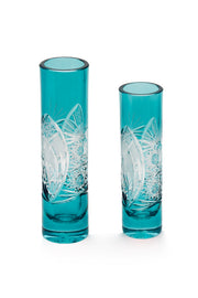 ELSA CRYSTAL Bohemia Lunaria Small Vase Azur