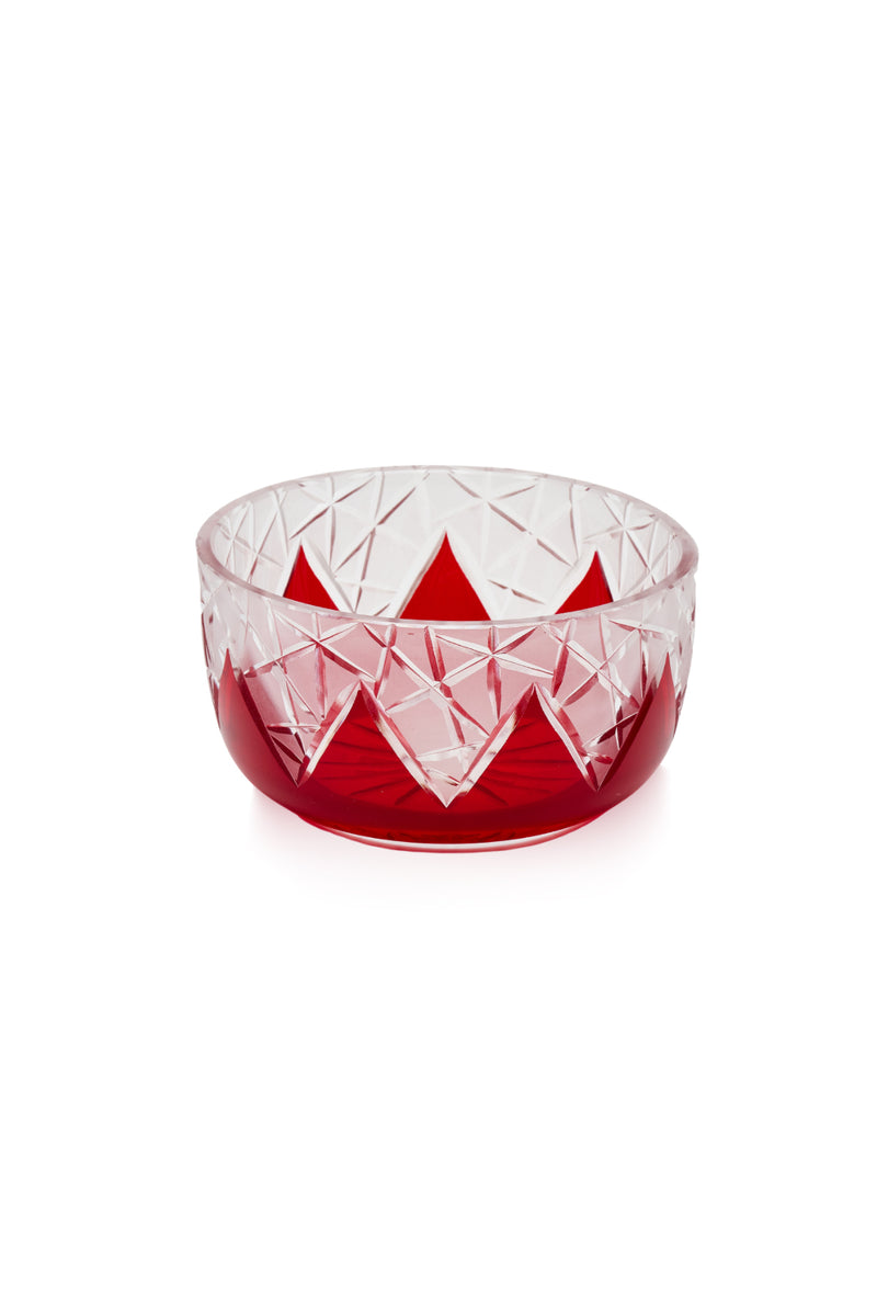ELSA CRYSTAL Bohemia Lunaria Küçük Tabak Kırmızı