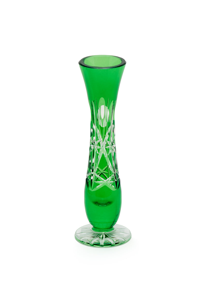 ELSA CRYSTAL Bohemia Lunaria Küçük Vazo Yeşil