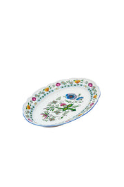 CESKY PORCELAN DUBİ 1860 Cibulak Oval Tabak Renkli