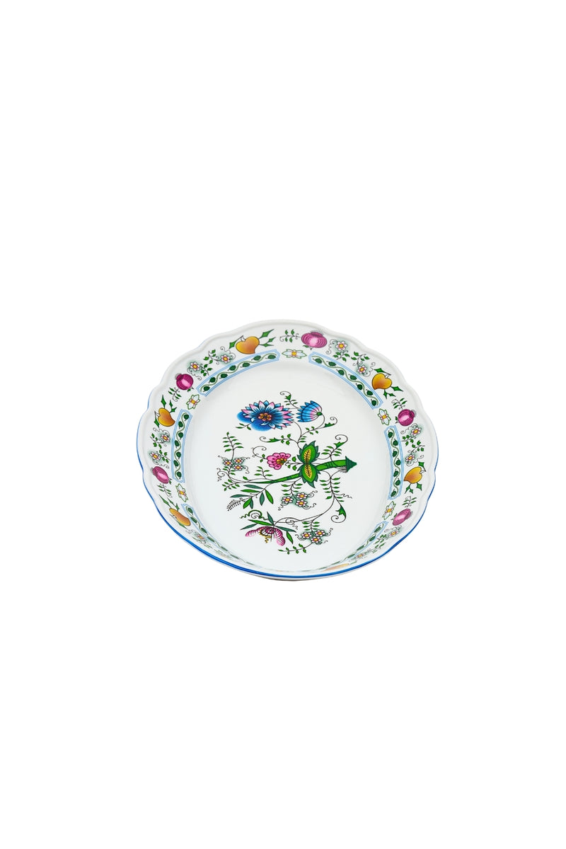 CESKY PORCELAN DUBİ 1860 Cibulak Oval Tabak Renkli