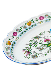 CESKY PORCELAN DUBİ 1860 Cibulak Oval Tabak Renkli