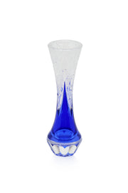 ELSA CRYSTAL Bohemia Lunaria Küçük Vazo Mavi