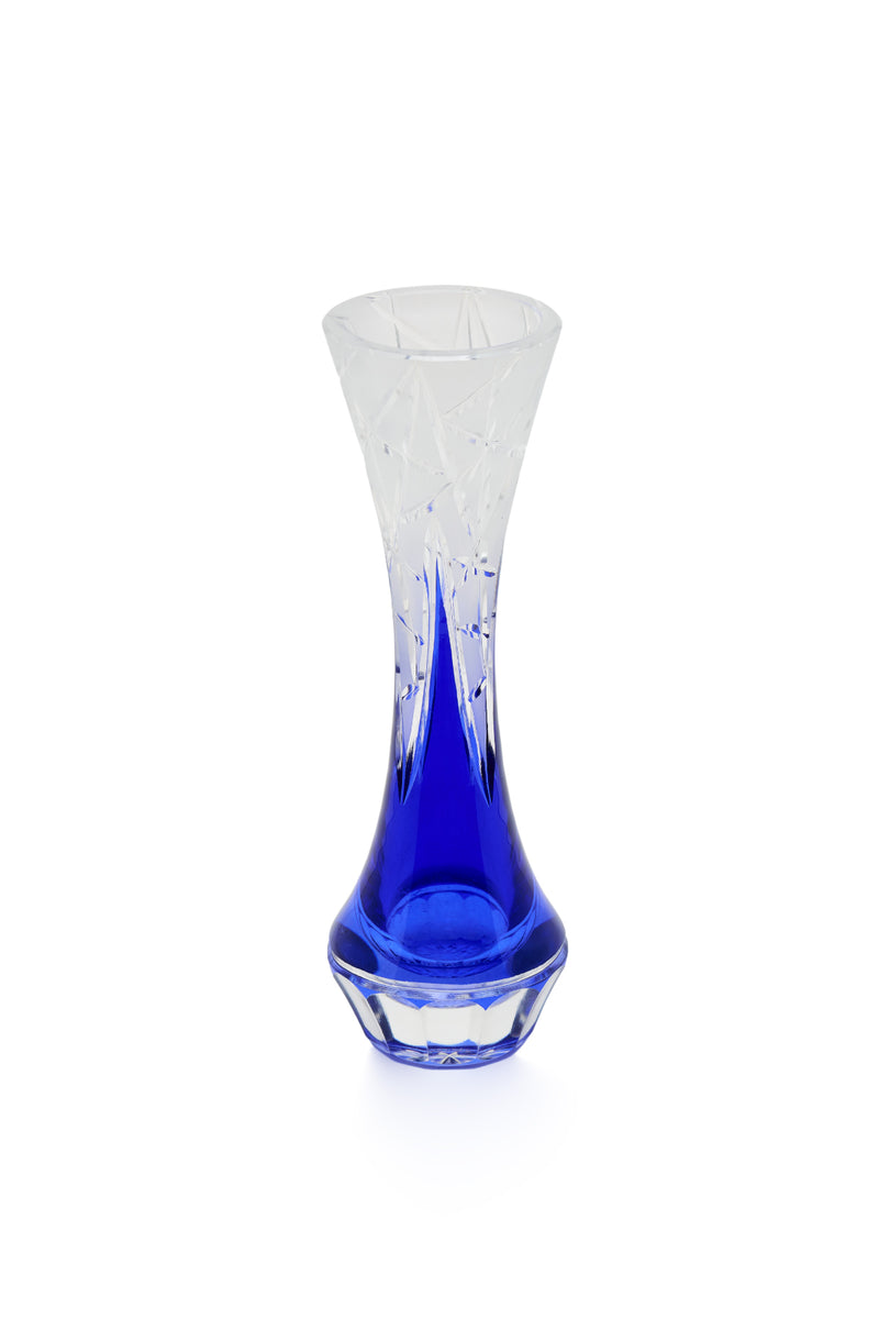 ELSA CRYSTAL Bohemia Lunaria Küçük Vazo Mavi