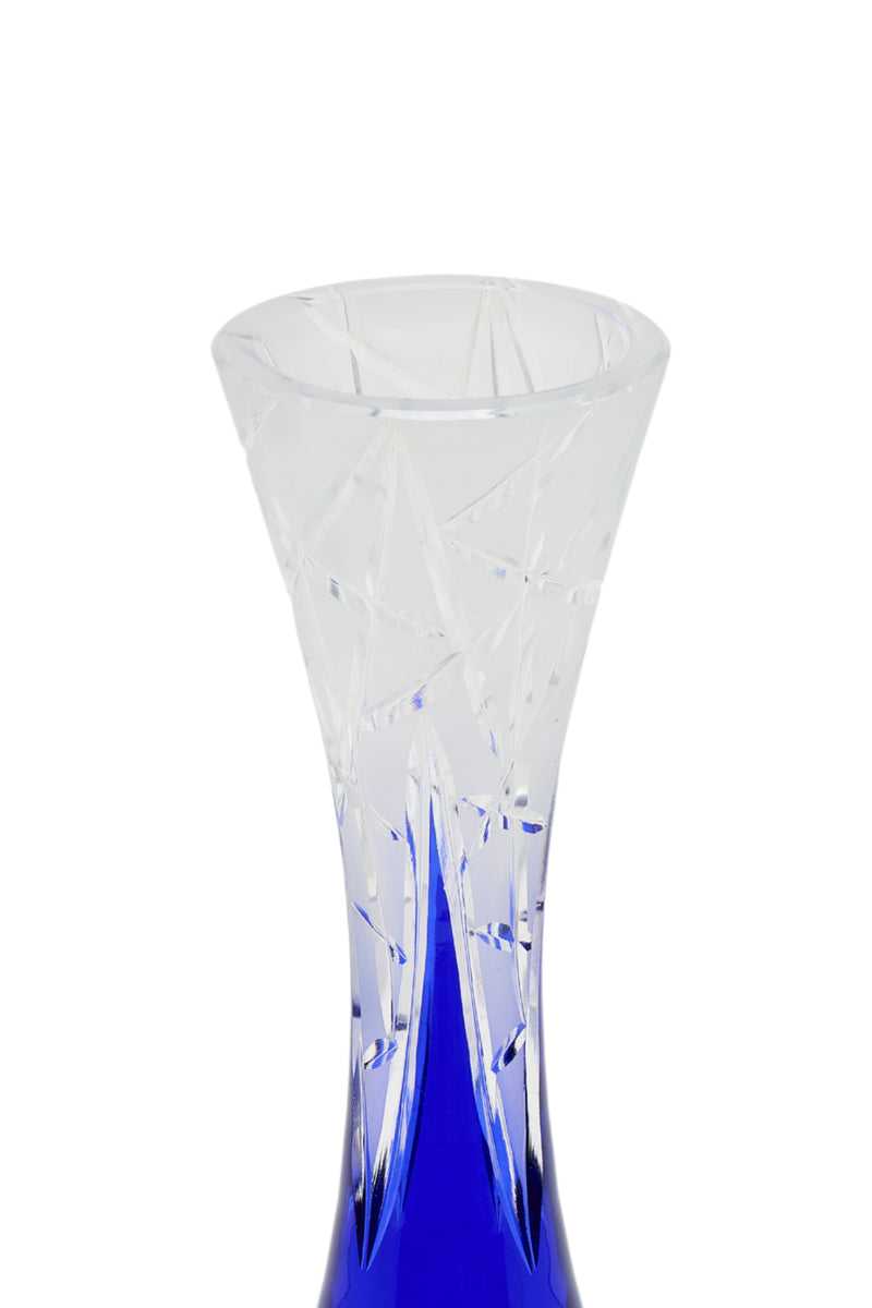 ELSA CRYSTAL Bohemia Lunaria Küçük Vazo Mavi