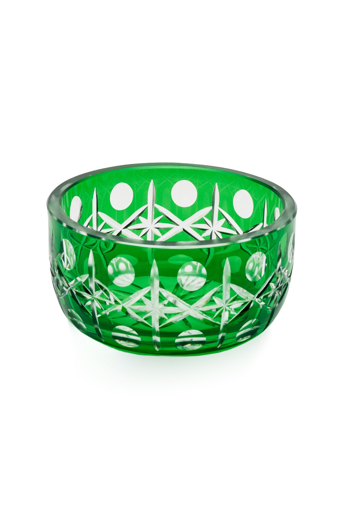 ELSA CRYSTAL Bohemia Lunaria Small Bowl Green