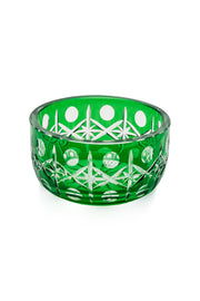 ELSA CRYSTAL Bohemia Lunaria Small Bowl Green