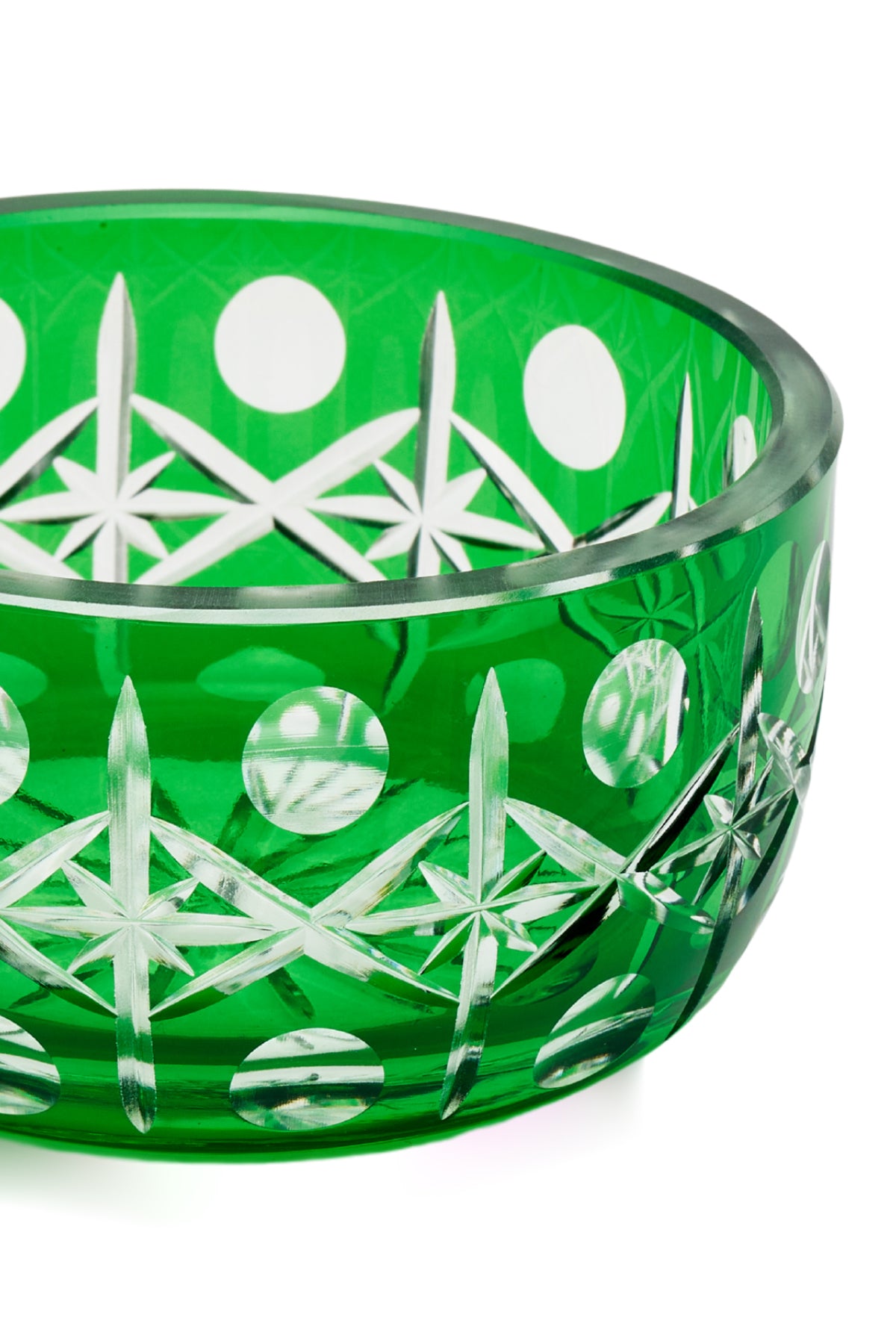 ELSA CRYSTAL Bohemia Lunaria Small Bowl Green
