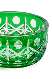 ELSA CRYSTAL Bohemia Lunaria Small Bowl Green