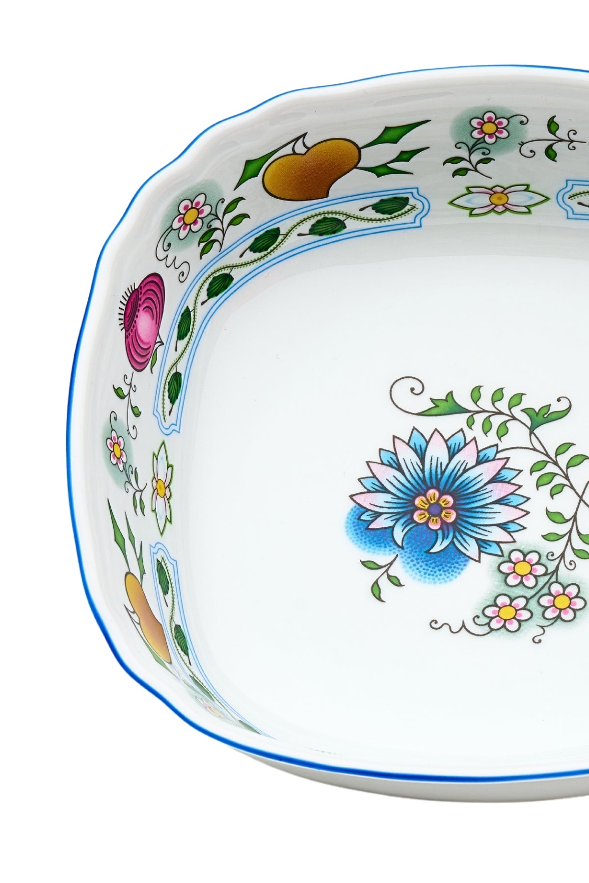 CESKY PORCELAN DUBİ 1860 Cibulak Derin Tabak Renkli