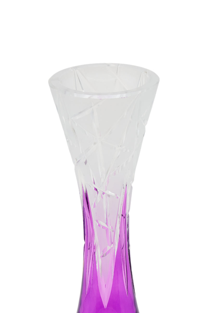 ELSA CRYSTAL Bohemia Lunaria Küçük Vazo Eflatun