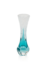 ELSA CRYSTAL Bohemia Lunaria Small Vase Azur
