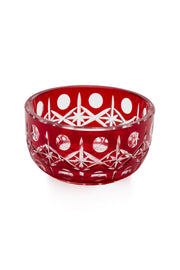 ELSA CRYSTAL Bohemia Lunaria Küçük Kase Kırmızı