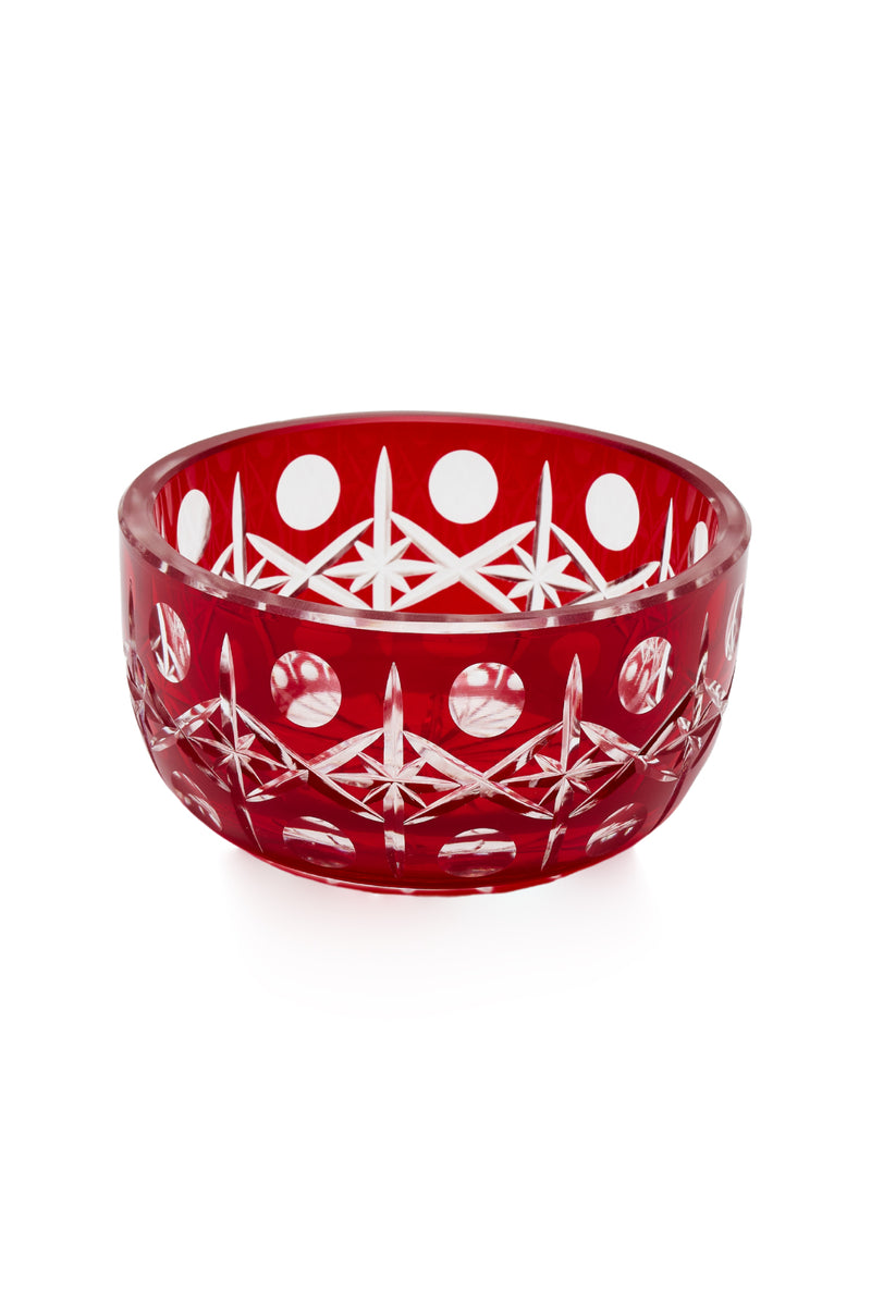 ELSA CRYSTAL Bohemia Lunaria Küçük Kase Kırmızı