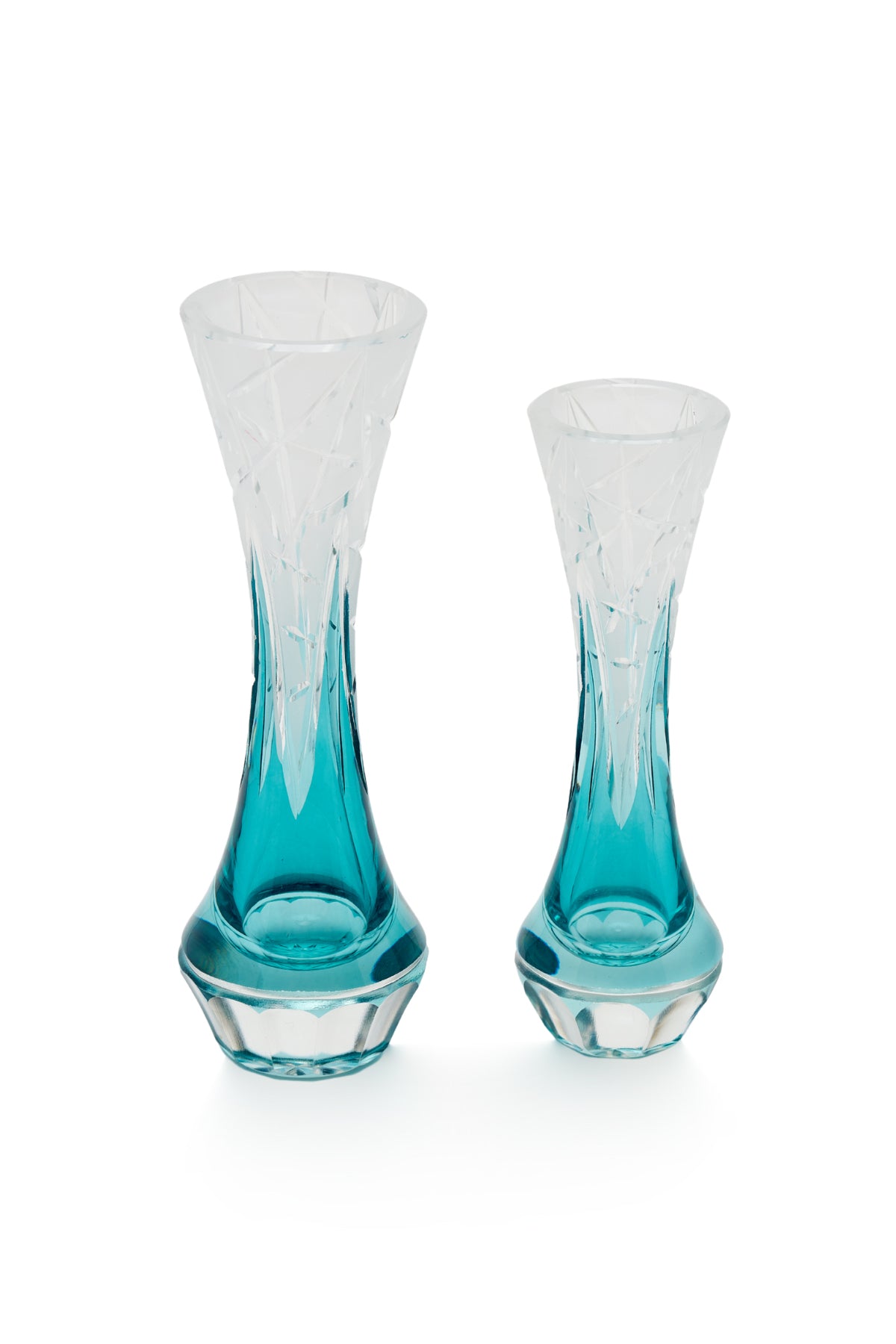 ELSA CRYSTAL Bohemia Lunaria Small Vase Azur