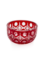 ELSA CRYSTAL Bohemia Lunaria Küçük Kase Kırmızı