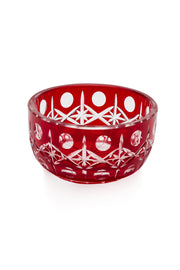 ELSA CRYSTAL Bohemia Lunaria Küçük Kase Kırmızı