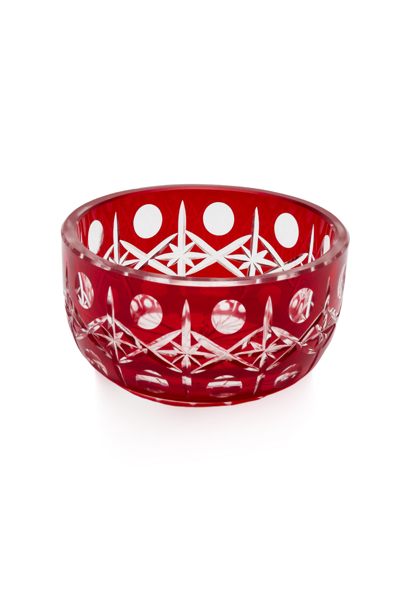 ELSA CRYSTAL Bohemia Lunaria Küçük Kase Kırmızı