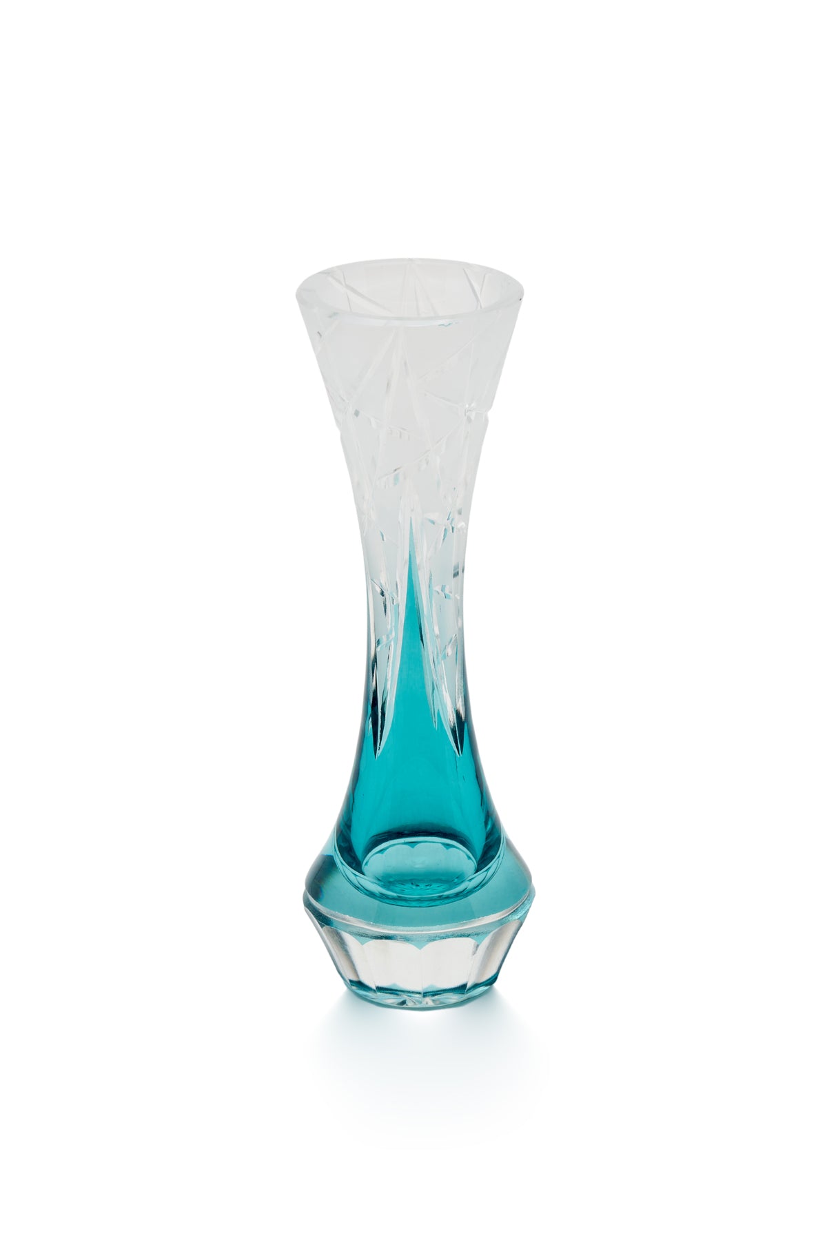 ELSA CRYSTAL Bohemia Lunaria Small Vase Azur
