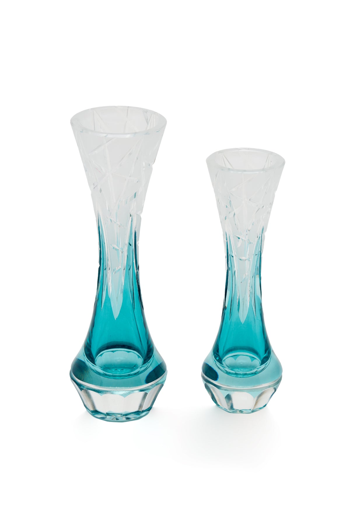 ELSA CRYSTAL Bohemia Lunaria Small Vase Azur