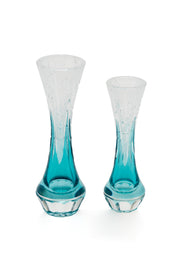 ELSA CRYSTAL Bohemia Lunaria Small Vase Azur