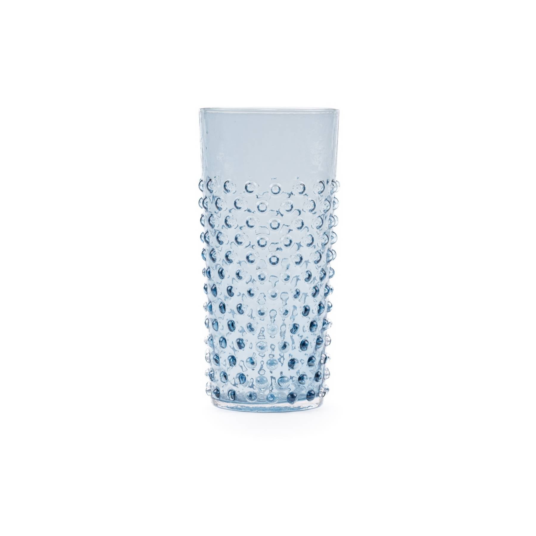 Elsa Crystal Bubble Hobnail Long Drink, Bardak, Blue Smoke, 400 ml