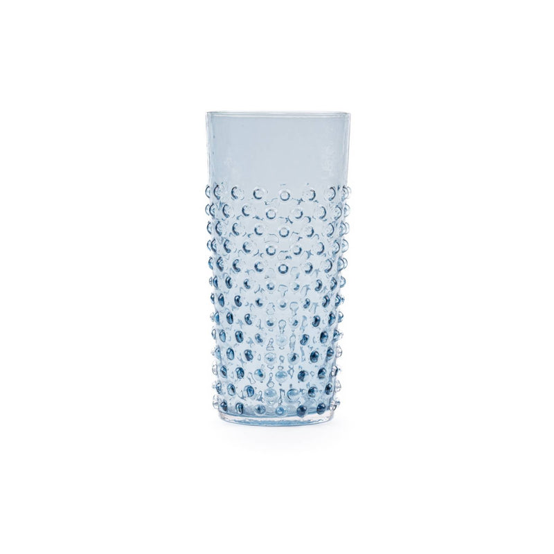 Elsa Crystal Bubble Hobnail Long Drink, Bardak, Blue Smoke, 400 ml