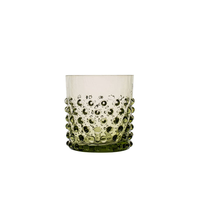 Elsa Crystal Bubble Hobnail Short, Bardak, Olivegreen, 150 ml