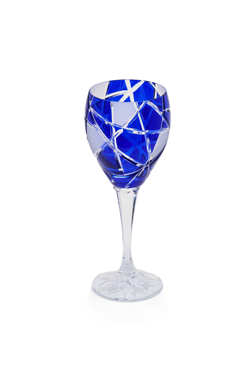 ELSA CRYSTAL Bohemia Elysium Melisa Ayaklı Bardak Mavi